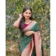 Generic Women's Silk Printed Saree With Unstitched Blouse 5.5Mtr (Green-Red) Generic Women's Silk Printed Saree With Unstitched Blouse 5.5Mtr (Green-Red)
