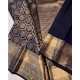 Generic Women's Silk Printed Saree With Unstitched Blouse 5.5Mtr (Navy Blue) Generic Women's Silk Printed Saree With Unstitched Blouse 5.5Mtr (Navy Blue)