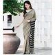 Generic Women's Silk Printed Saree With Unstitched Blouse 5.5Mtr (Gold-Black)