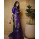 Generic Women's Silk Printed Saree With Unstitched Blouse 5.5Mtr (Purple) Generic Women's Silk Printed Saree With Unstitched Blouse 5.5Mtr (Purple)