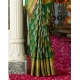 Generic Women's Silk Printed Saree With Unstitched Blouse 5.5Mtr (Green)