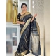 Generic Women's Silk Printed Saree With Unstitched Blouse 5.5Mtr (Black) Generic Women's Silk Printed Saree With Unstitched Blouse 5.5Mtr (Black)