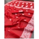 Generic Women's Cotton  Printed Saree With Unstitched Blouse 5.5Mtr (Red)