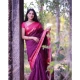 Generic Women's Silk Printed Saree With Unstitched Blouse 5.5Mtr (Purple) Generic Women's Silk Printed Saree With Unstitched Blouse 5.5Mtr (Purple)
