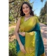 Generic Women's Silk Printed Saree With Unstitched Blouse 5.5Mtr (Rama)