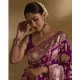 Generic Women's Silk Printed Saree With Unstitched Blouse 5.5Mtr (Purple) Generic Women's Silk Printed Saree With Unstitched Blouse 5.5Mtr (Purple)