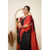 Generic Women's Silk Printed Saree With Unstitched Blouse 5.5Mtr (Black) Generic Women's Silk Printed Saree With Unstitched Blouse 5.5Mtr (Black)