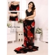 Generic Women's Small Lace Georgette Printed Ready-to-Wear Saree With Unstitched Blouse 5.5 Mtr (Black-Red) Generic Women's Small Lace Georgette Printed Ready-to-Wear Saree With Unstitched Blouse 5.5 Mtr (Black-Red)