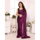 Generic Women's Black Berry Striped Ready-to-Wear Saree With Unstitched Blouse 5.5 Mtr (Purple-Black) Generic Women's Black Berry Striped Ready-to-Wear Saree With Unstitched Blouse 5.5 Mtr (Purple-Black)