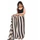 Generic Women's Small Lace Georgette Striped Ready-to-Wear Saree With Unstitched Blouse 5.5 Mtr (Black-White) Generic Women's Small Lace Georgette Striped Ready-to-Wear Saree With Unstitched Blouse 5.5 Mtr (Black-White)