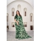 Generic Women's Polyster Printed Saree With Unstitched Blouse 5.5Mtr (Green)