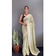 Generic Women's Chiffon Striped Ready to wear Saree With Unstitched Blouse 5.5 Mtr (Pista )