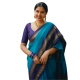 Generic Women's Silk Printed Saree With Unstitched Blouse 5.5Mtr (Blue) Generic Women's Silk Printed Saree With Unstitched Blouse 5.5Mtr (Blue)