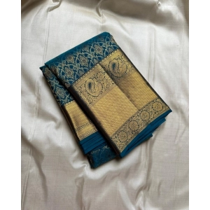 Generic Women's Silk Printed Saree With Unstitched Blouse 5.5Mtr (Rama)