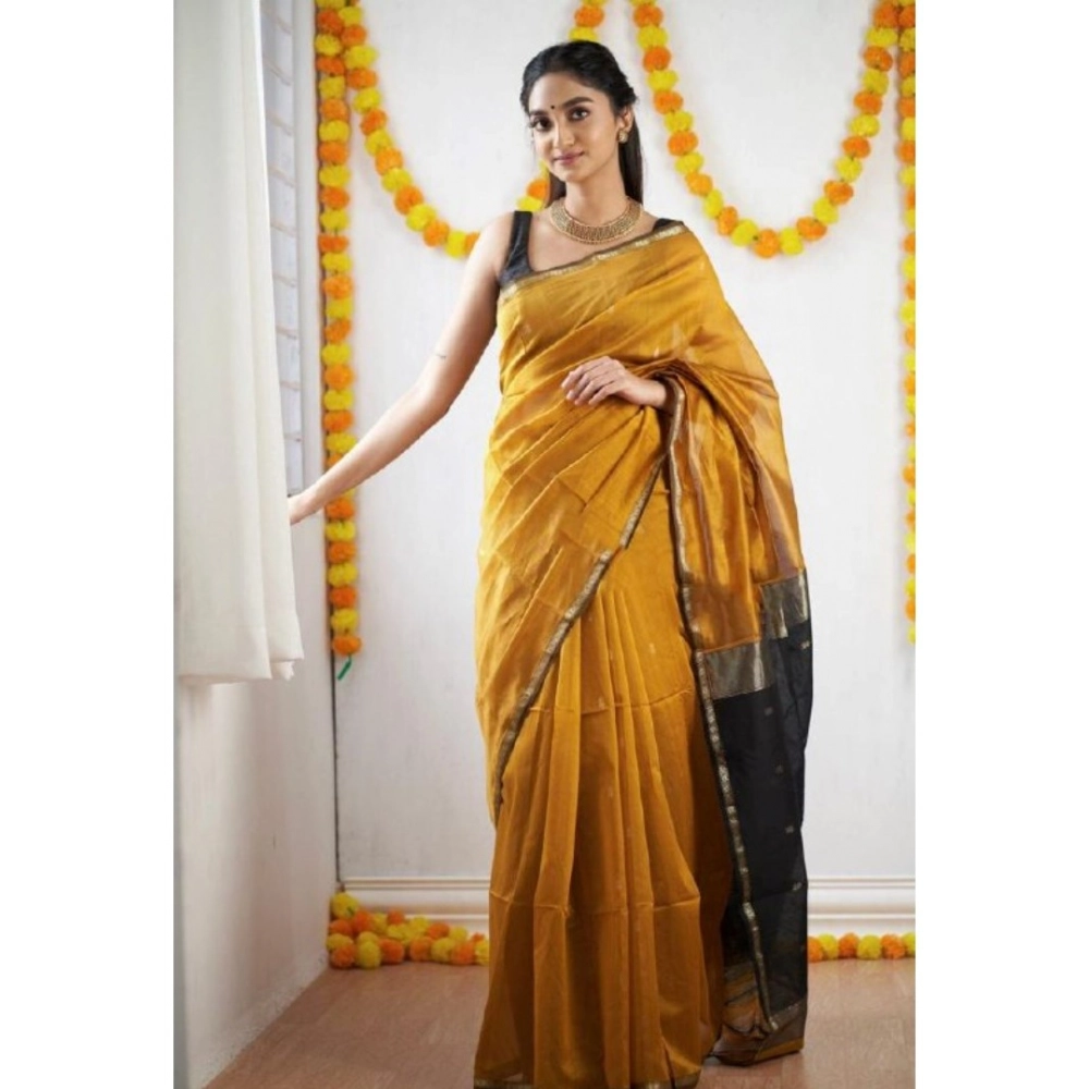 Generic Women's Cotton Printed Saree With Unstitched Blouse 5.5Mtr (Yellow) Generic Women's Cotton Printed Saree With Unstitched Blouse 5.5Mtr (Yellow)