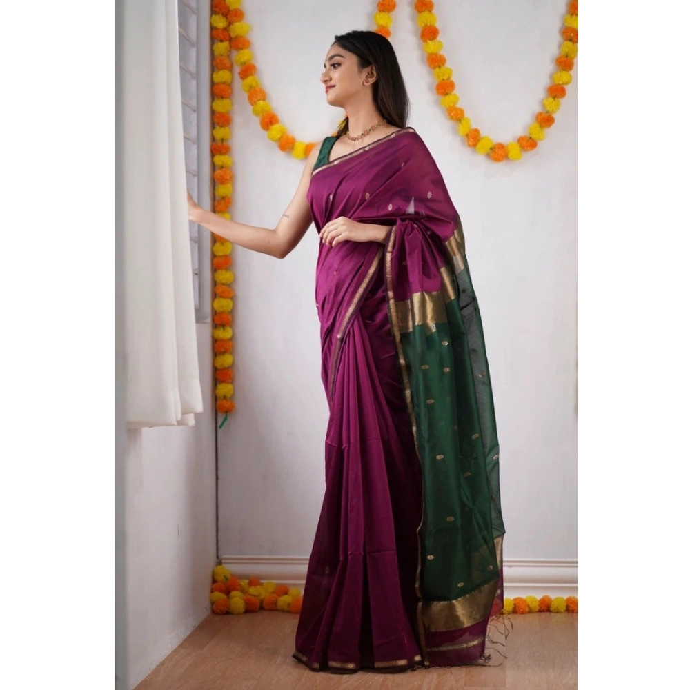 Generic Women's Cotton Printed Saree With Unstitched Blouse 5.5Mtr (Wine) Generic Women's Cotton Printed Saree With Unstitched Blouse 5.5Mtr (Wine)