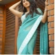 Generic Women's Cotton  Printed Saree With Unstitched Blouse 5.5Mtr (Sky Blue)
