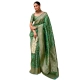 Generic Women's Silk Printed Saree With Unstitched Blouse 5.5Mtr (Green) Generic Women's Silk Printed Saree With Unstitched Blouse 5.5Mtr (Green)