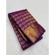 Generic Women's Silk Printed Saree With Unstitched Blouse 5.5Mtr (Purple) Generic Women's Silk Printed Saree With Unstitched Blouse 5.5Mtr (Purple)