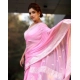 Generic Women's Cotton  Printed Saree With Unstitched Blouse 5.5Mtr (Pink)