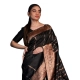 Generic Women's Silk Printed Saree With Unstitched Blouse 5.5Mtr (Black) Generic Women's Silk Printed Saree With Unstitched Blouse 5.5Mtr (Black)