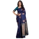 Generic Women's Silk Printed Saree With Unstitched Blouse 5.5Mtr (Navy Blue) Generic Women's Silk Printed Saree With Unstitched Blouse 5.5Mtr (Navy Blue)