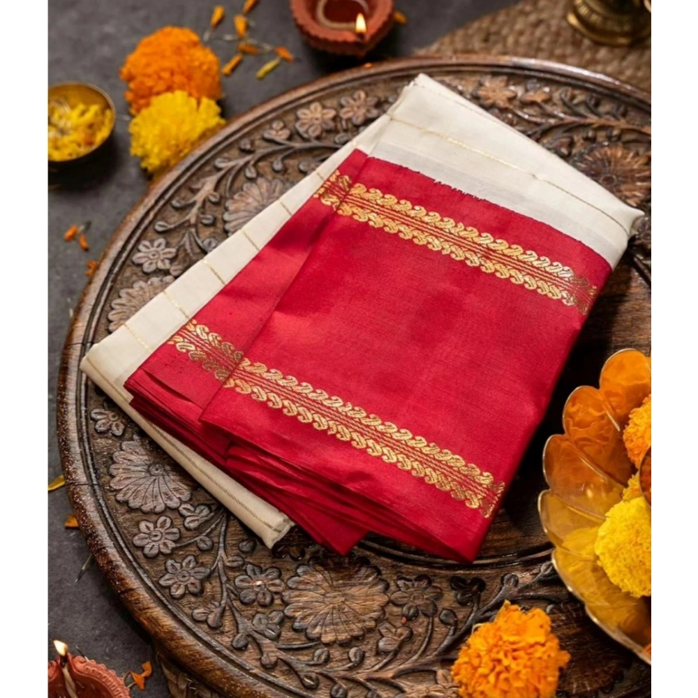 Generic Women's Silk Printed Saree With Unstitched Blouse 5.5Mtr (Off White) Generic Women's Silk Printed Saree With Unstitched Blouse 5.5Mtr (Off White)