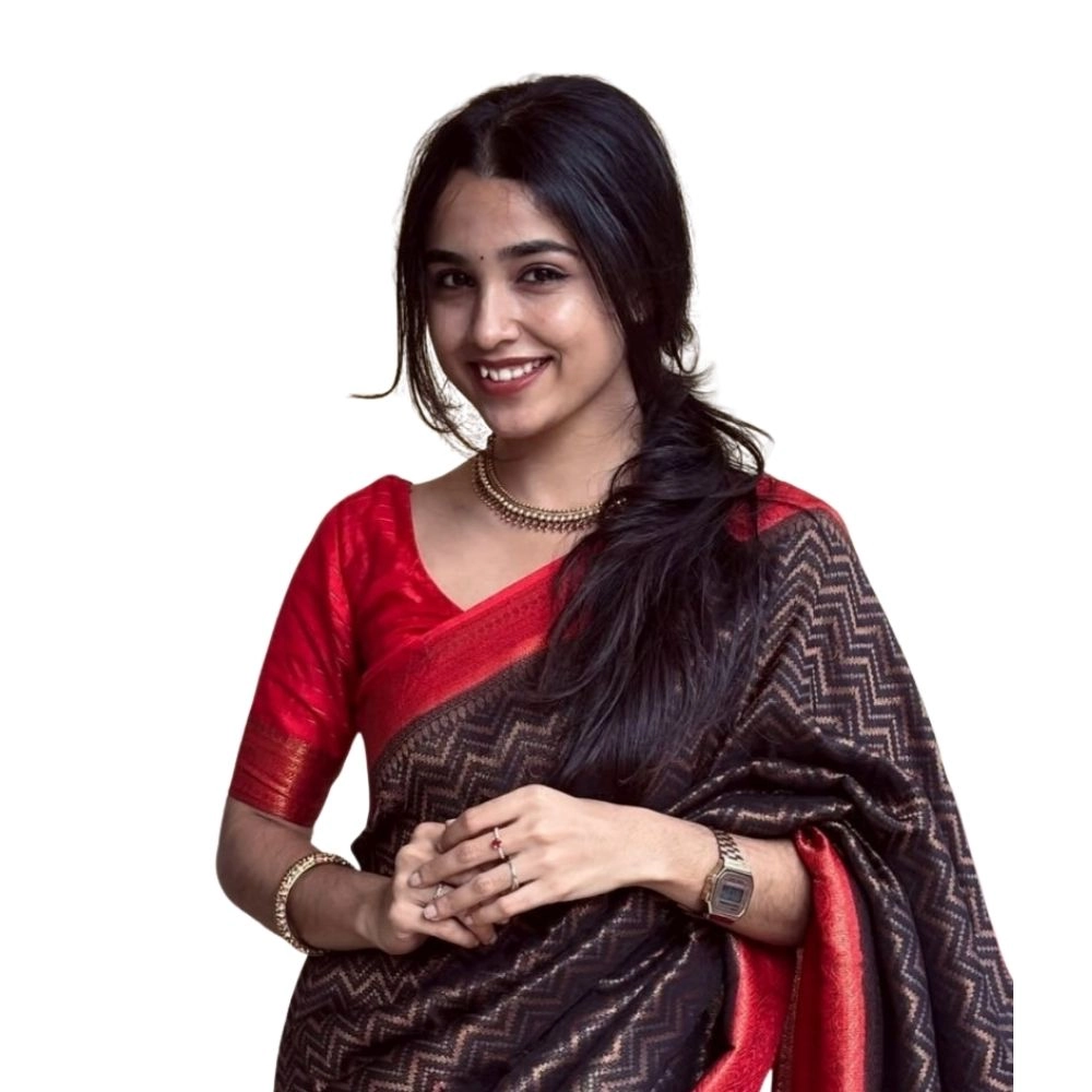 Generic Women's Silk Printed Saree With Unstitched Blouse 5.5Mtr (Brown) Generic Women's Silk Printed Saree With Unstitched Blouse 5.5Mtr (Brown)
