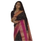 Generic Women's Silk Printed Saree With Unstitched Blouse 5.5Mtr (Black-Pink) Generic Women's Silk Printed Saree With Unstitched Blouse 5.5Mtr (Black-Pink)