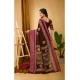 Generic Women's Soft Blooming Marshmallow Fabric Kalamkari Printed Saree With Unstitched Blouse 5.5Mtr (Maroon)