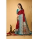 Generic Women's Soft Dola Cotton Kalamkari Printed Saree With Unstitched Blouse 5.5Mtr (Red) Generic Women's Soft Dola Cotton Kalamkari Printed Saree With Unstitched Blouse 5.5Mtr (Red)