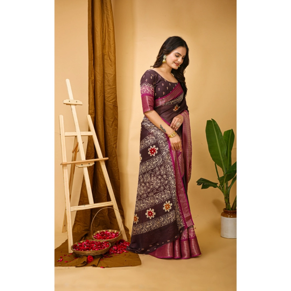 Generic Women's Soft Blooming Marshmallow Fabric Kalamkari Printed Saree With Unstitched Blouse 5.5Mtr (Maroon) Generic Women's Soft Blooming Marshmallow Fabric Kalamkari Printed Saree With Unstitched Blouse 5.5Mtr (Maroon)