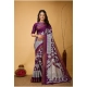 Generic Women's Soft Handloom Cotton Kalamkari Printed Saree With Unstitched Blouse 5.5Mtr (Purple) Generic Women's Soft Handloom Cotton Kalamkari Printed Saree With Unstitched Blouse 5.5Mtr (Purple)