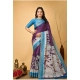 Generic Women's Soft Handloom Cotton Kalamkari Printed Saree With Unstitched Blouse 5.5Mtr (Purple) Generic Women's Soft Handloom Cotton Kalamkari Printed Saree With Unstitched Blouse 5.5Mtr (Purple)