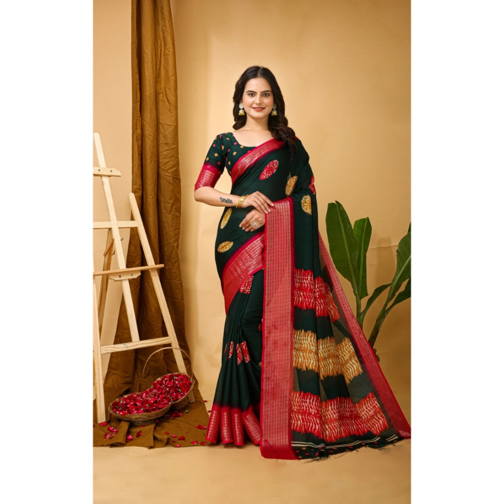 Generic Women's Soft Blooming Marshmallow Fabric Kalamkari Printed Saree With Unstitched Blouse 5.5Mtr (Green) Generic Women's Soft Blooming Marshmallow Fabric Kalamkari Printed Saree With Unstitched Blouse 5.5Mtr (Green)