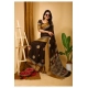 Generic Women's Soft Blooming Marshmallow Fabric Kalamkari Printed Saree With Unstitched Blouse 5.5Mtr (Brown)