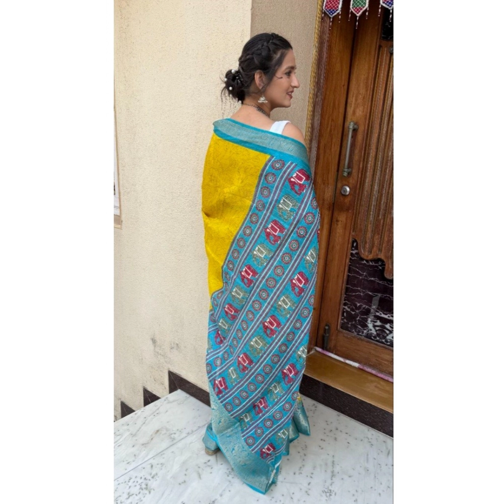 Generic Women's Soft Dola Cotton Kalamkari Printed Saree With Unstitched Blouse 5.5Mtr (Mustard) Generic Women's Soft Dola Cotton Kalamkari Printed Saree With Unstitched Blouse 5.5Mtr (Mustard)