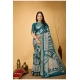 Generic Women's Soft Handloom Cotton Kalamkari Printed Saree With Unstitched Blouse 5.5Mtr (Turquoise) Generic Women's Soft Handloom Cotton Kalamkari Printed Saree With Unstitched Blouse 5.5Mtr (Turquoise)