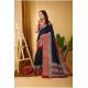 Generic Women's Soft Dola Cotton Kalamkari Printed Saree With Unstitched Blouse 5.5Mtr (Navy Blue) Generic Women's Soft Dola Cotton Kalamkari Printed Saree With Unstitched Blouse 5.5Mtr (Navy Blue)