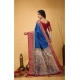 Generic Women's Soft Dola Cotton Kalamkari Printed Saree With Unstitched Blouse 5.5Mtr (Blue) Generic Women's Soft Dola Cotton Kalamkari Printed Saree With Unstitched Blouse 5.5Mtr (Blue)