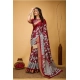 Generic Women's Soft Handloom Cotton Kalamkari Printed Saree With Unstitched Blouse 5.5Mtr (Maroon) Generic Women's Soft Handloom Cotton Kalamkari Printed Saree With Unstitched Blouse 5.5Mtr (Maroon)