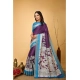 Generic Women's Soft Handloom Cotton Kalamkari Printed Saree With Unstitched Blouse 5.5Mtr (Purple) Generic Women's Soft Handloom Cotton Kalamkari Printed Saree With Unstitched Blouse 5.5Mtr (Purple)