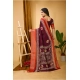 Generic Women's Soft Blooming Marshmallow Fabric Kalamkari Printed Saree With Unstitched Blouse 5.5Mtr (Wine)
