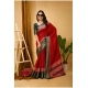 Generic Women's Soft Dola Cotton Kalamkari Printed Saree With Unstitched Blouse 5.5Mtr (Red) Generic Women's Soft Dola Cotton Kalamkari Printed Saree With Unstitched Blouse 5.5Mtr (Red)