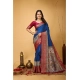 Generic Women's Soft Dola Cotton Kalamkari Printed Saree With Unstitched Blouse 5.5Mtr (Blue) Generic Women's Soft Dola Cotton Kalamkari Printed Saree With Unstitched Blouse 5.5Mtr (Blue)
