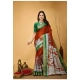 Generic Women's Soft Handloom Cotton Kalamkari Printed Saree With Unstitched Blouse 5.5Mtr (Orange) Generic Women's Soft Handloom Cotton Kalamkari Printed Saree With Unstitched Blouse 5.5Mtr (Orange)