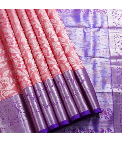 Generic Women's Soft Lichi Silk Printed Saree With Unstitched Blouse 5.5Mtr (Purple) Generic Women's Soft Lichi Silk Printed Saree With Unstitched Blouse 5.5Mtr (Purple)