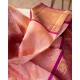 Generic Women's Soft Lichi Silk Printed Saree With Unstitched Blouse 5.5Mtr (Pink)