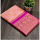 Generic Women's Soft Lichi Silk Printed Saree With Unstitched Blouse 5.5Mtr (Pink)