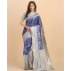 Generic Women's Soft Lichi Silk Printed Saree With Unstitched Blouse 5.5Mtr (Blue) Generic Women's Soft Lichi Silk Printed Saree With Unstitched Blouse 5.5Mtr (Blue)